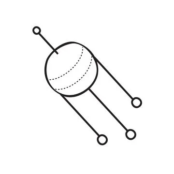 Vector stock illustration with single object, space theme, hand drawn, dood.. Stock Illustration