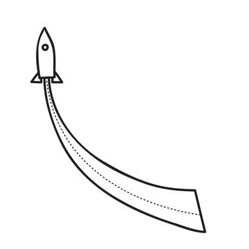 Vector stock illustration with single object, space theme, hand drawn, dood.. Stock Illustration