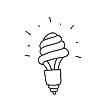 Vector stock illustration with single object, eco theme, hand drawn, doodle.. Stock Illustration