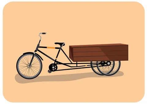 Vector stock image of garbage rickshaw Stock Illustration