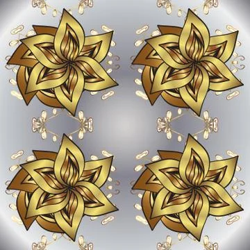 Vector - stock. Modern stylish texture. Seamless Gentle, spring on yellow and gr Stock Illustration