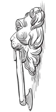 Vector stone lion 10 Illustration