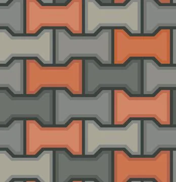 Vector stones floor tile seamless pattern Illustrazione stock