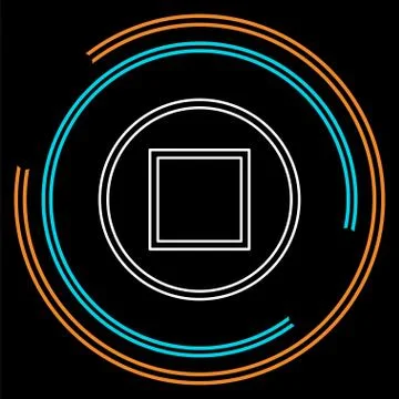 Vector stop button icon - media symbol Stock Illustration