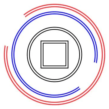 Vector stop button icon - media symbol Stock Illustration