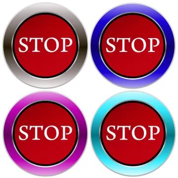 Vector stop button Illustrazione stock