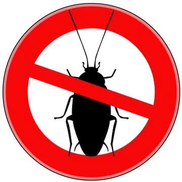 Vector - stop cockroach Illustrazione stock