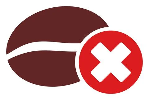 Vector Stop Coffee Flat Icon Illustration Stock Illustration