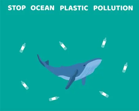 Vector Stop Ocean Pollution Stock Illustration