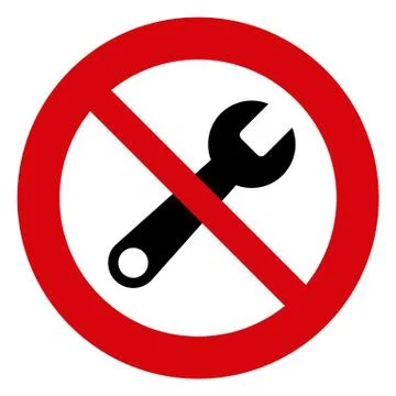 Vector Stop Repair Flat Icon Symbol イラスト素材