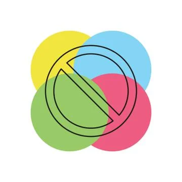 Vector stop sign icon. No sign, red warning Stock Illustration