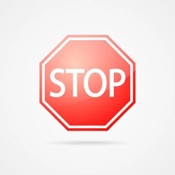 Vector stop sign Stock Illustration