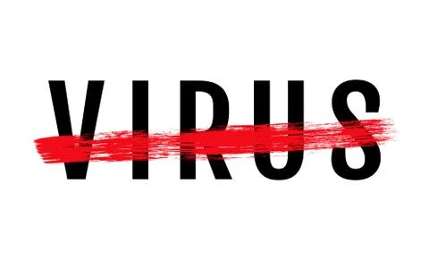 Vector stop virus Illustrazione stock