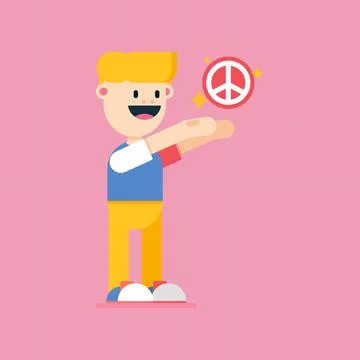Vector of Stop The War. Perfect for peaceful content, preventing war, etc. Stock Illustration