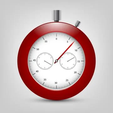 Vector stopwatch with shadow Stock Illustration