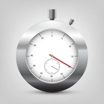 Vector stopwatch with shadow Stock Illustration