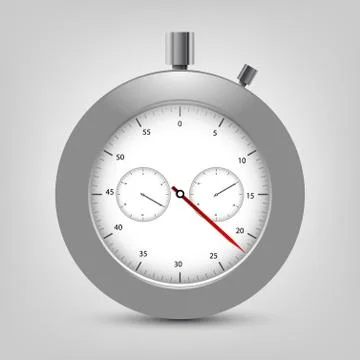 Vector stopwatch with shadow Stock Illustration