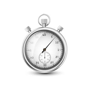Vector stopwatch on white background Stock Illustration