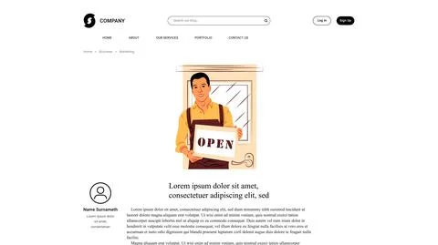 Vector store opening in shadow of sharp lines style . Editable illustration Stock Illustration