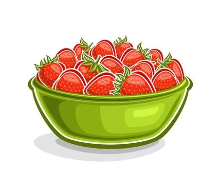 Vector Strawberry Plate Stock Illustration