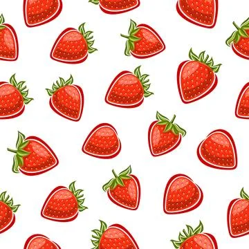 Vector Strawberry Seamless Pattern Stock-Illustration