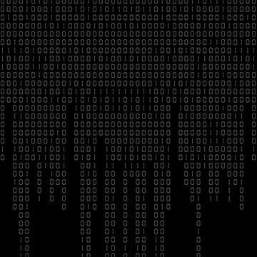 Vector streaming binary code background. Data and technology, decryption an.. Stock Photos