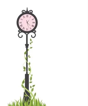 Vector street clock Stock Illustration