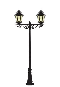 Vector street lamp Illustrazione stock
