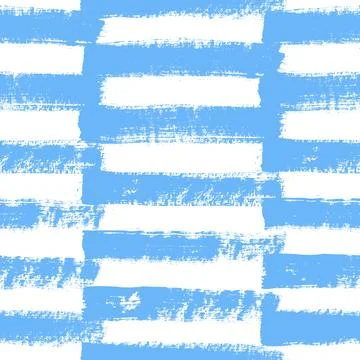 Vector stripe pattern. Blue white brush background Stock Illustration