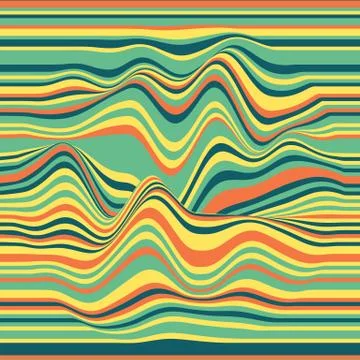 Vector striped background. Abstract color waves. Sound wave oscillation. Funk Illustrazione stock