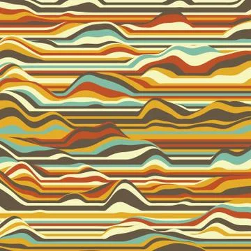 Vector striped background. Abstract color waves. Sound wave oscillation. Funk Illustrazione stock