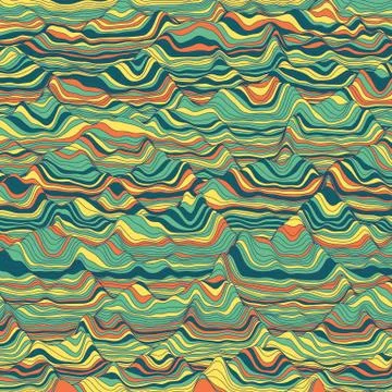 Vector striped background. Abstract color waves. Sound wave oscillation. Funk Illustrazione stock