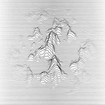 Vector striped background. Abstract line waves. Sound wave oscillation. Funky Stock Illustration