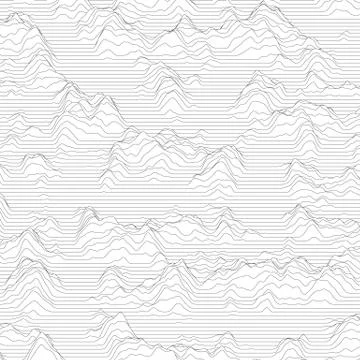 Vector striped background. Abstract line waves. Sound wave oscillation. Funky Stock Illustration