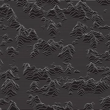 Vector striped background. Abstract line waves. Sound wave oscillation. Funky Illustrazione stock