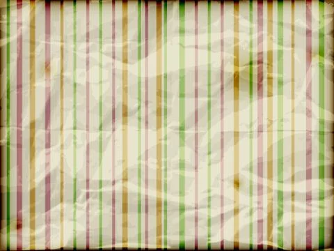 Vector striped background on crumpled burning paper Stock Illustration