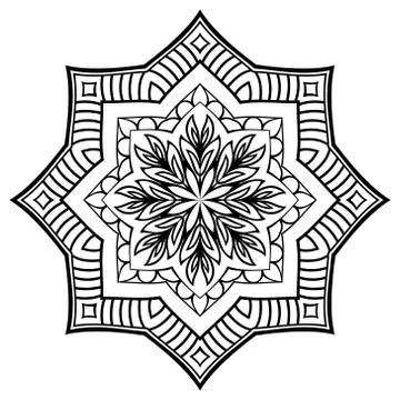 Vector striped mandala. Stock Illustration