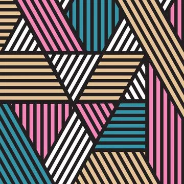 Vector striped seamless pattern. Modern stylish texture. Repeating geometric Stock Illustration