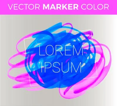 Vector stripes drawn with markers. Elements for design and background Stock Illustration