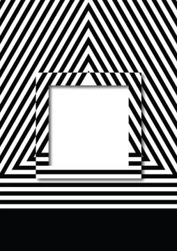 Vector stripes pattern background with square or rectangle text box design Stock Illustration