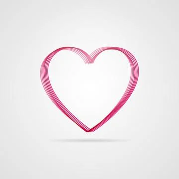 Vector stroke heart Stock Illustration