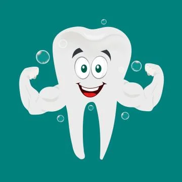 Vector of Strong and Healthy Tooth Stock Illustration