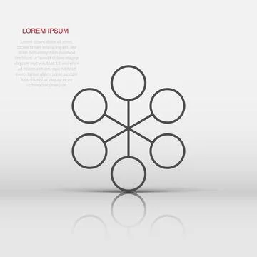 Vector structure diagram icon in flat style. Chart organization sign illust.. イラスト素材