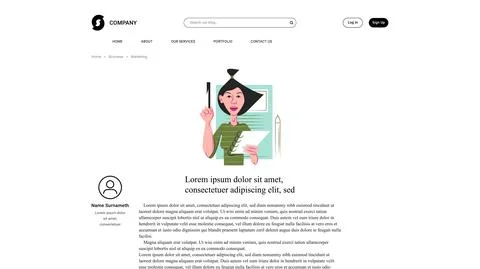 Vector student in shadow of sharp lines style . Editable illustration Stock Illustration