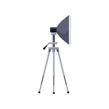 Vector studio light and tripod illustration Stock Illustration