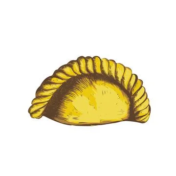 Vector stuffed empanada. Illustrazione stock