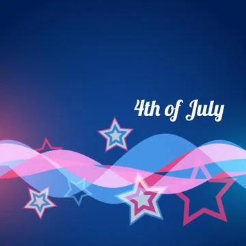 Vector style 4th of july Stock Illustration