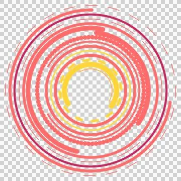 Vector style circular data rings infographic, isolated PNG with transparent Stock Illustration