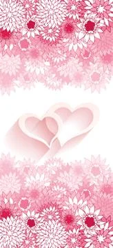 Vector stylish design. Hearts with shadows for designs of wedding, invitations Illustrazione stock