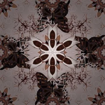 Vector Stylish fabric pattern. Flowers watercolor seamless pattern. Stock Illustration